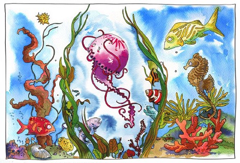 Zuzu The Little Jellyfish - Illustration - 2017