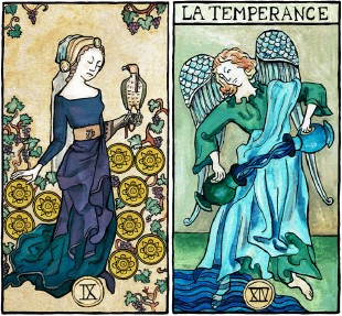 - Illustration pour le jeu de tarot Marseille-Waite  - Illustration pour le jeu de tarot Marseille-Waite