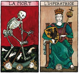 - Illustration pour le jeu de tarot Marseille-Waite  - Illustration pour le jeu de tarot Marseille-Waite