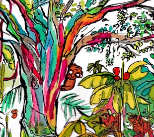 Illustration du conte africain Le Tamtam parlant