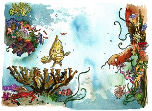  - Illustration for children, Zuzu The Little Jellyfish