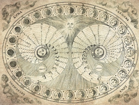 Illustration medieval Moon cycles - Pencils and Inks - 