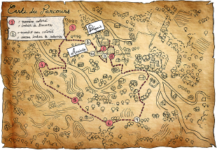 - Plan du parcours du jeu de piste de St Sigismond   - Plan du parcours du jeu de piste de St Sigismond