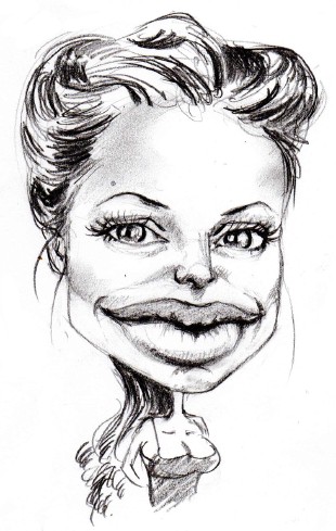 Caricature d' Angelina Joly