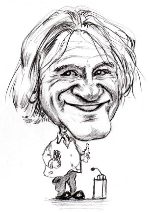Caricature de Gérard Depardieu