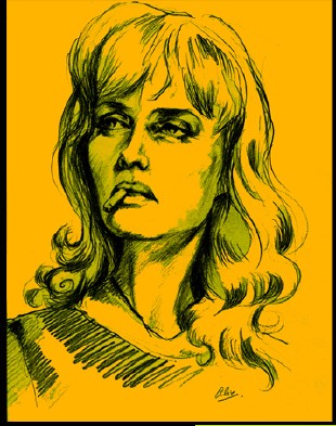 Portrait de l'actrice Jeanne Moreau